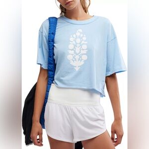 NWT FP Movement Inspire Logo Tee - Oxford blue & white